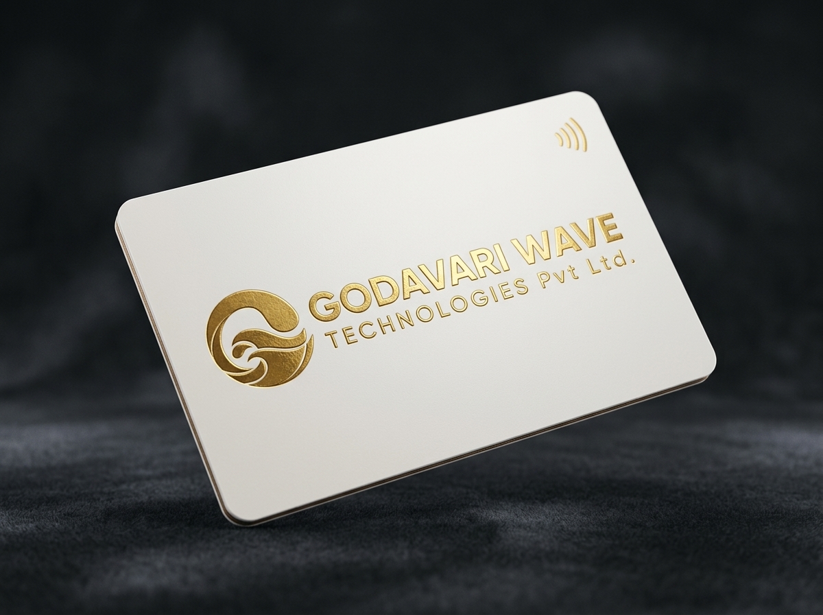 Executive White & Gold PVC Card